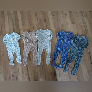 Assorted Brands Kids One Piece Bamboo Pajamas